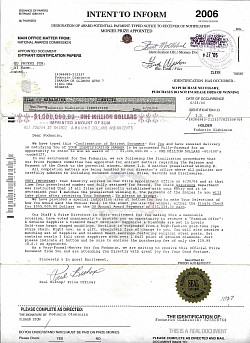 $1,000,000 - Designation of Award Potential Payment - Original Address : No. 7, Ibrahim Str, Ijebu ode, Ogun State, Nigeria