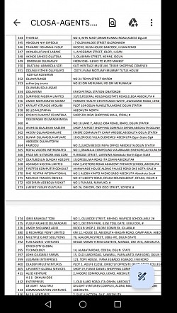 List of Addresses on Google Map. Award recipient address is not listed
