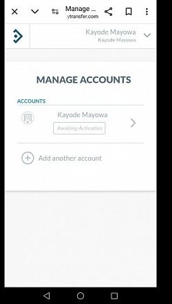 Currency Transfer - Manage Account